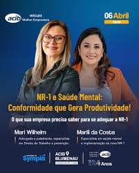 Evento em Blumenau explica NR-1 e saúde mental para empresas em 2 horas
