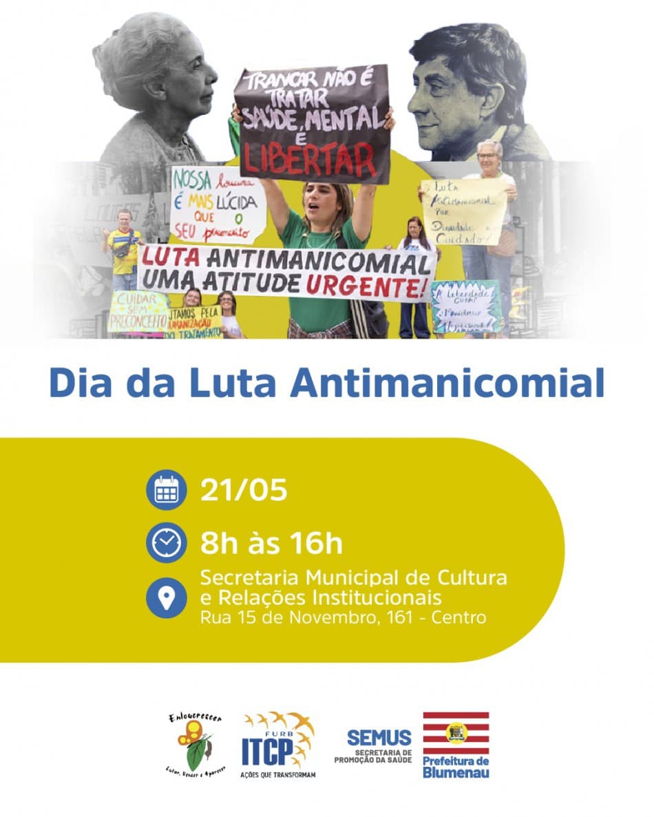 Blumenau promove evento de saúde mental com foco em inclusão, arte e cuidado em liberdade
