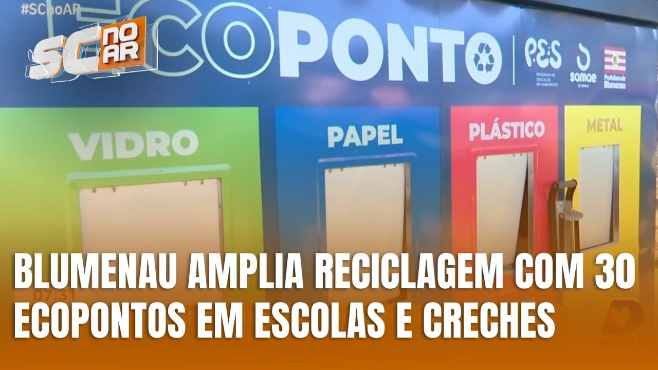 Blumenau terá mais 30 ecopontos em escolas e creches para reciclagem