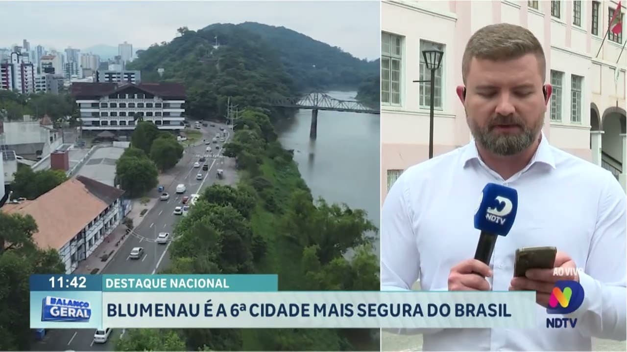 Blumenau figura entre as 6 cidades mais seguras do Brasil em ranking nacional