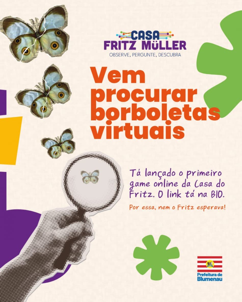Casa Fritz Müller lança jogo gratuito para incentivar a educação ambiental em Blumenau