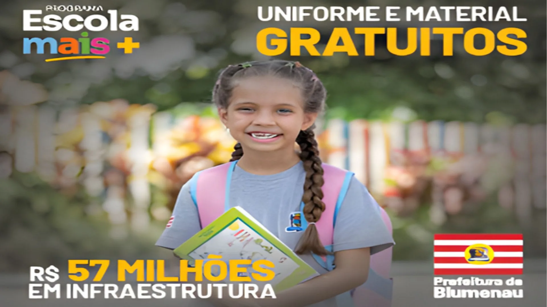 Prefeitura de Blumenau investe R$ 57 milhões na educação